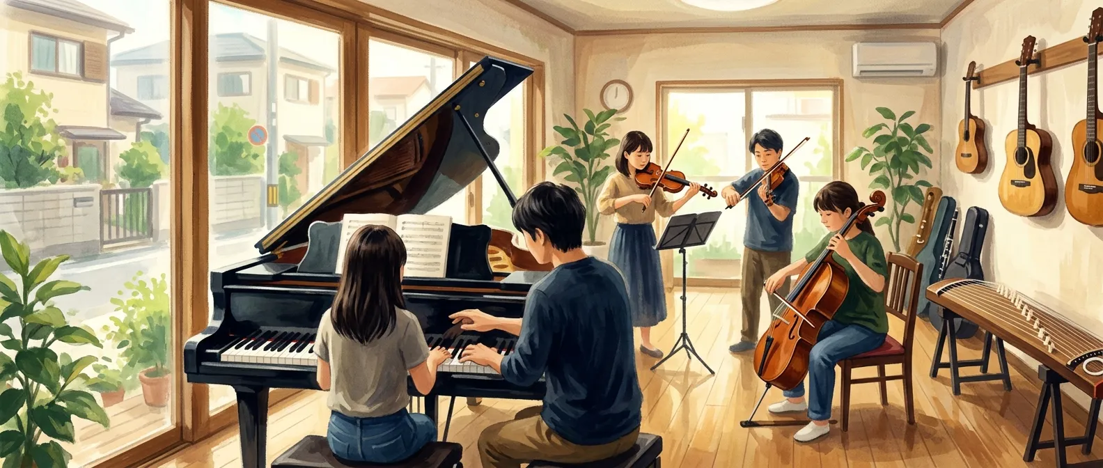 音楽教室のロビー